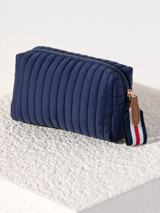 Ezra Small Boxy Cosmetic Pouch - Navy