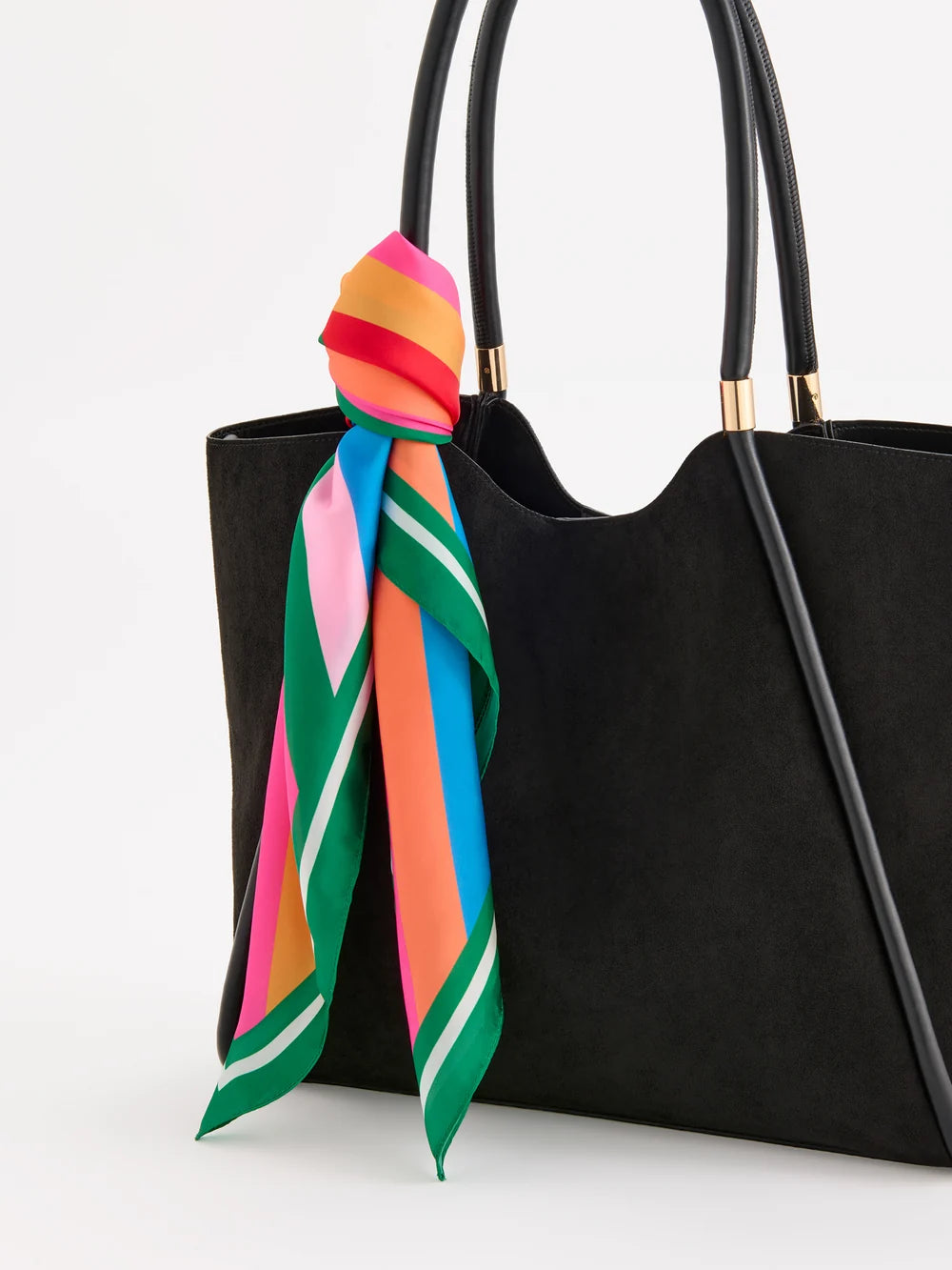 Festive Stripe Square Scarf, Multi