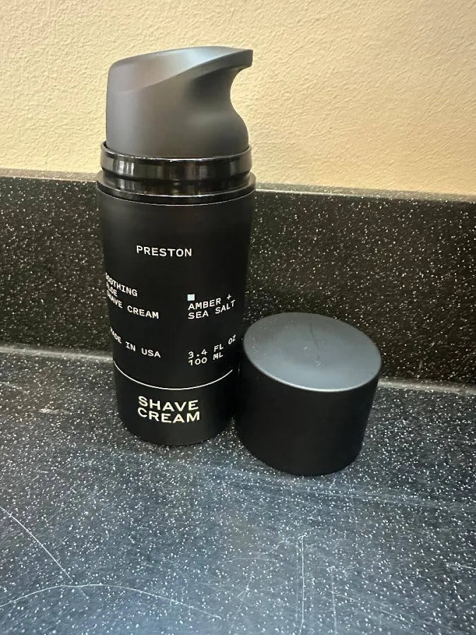 Men's Shaving Cream - Amber & Sea Salt