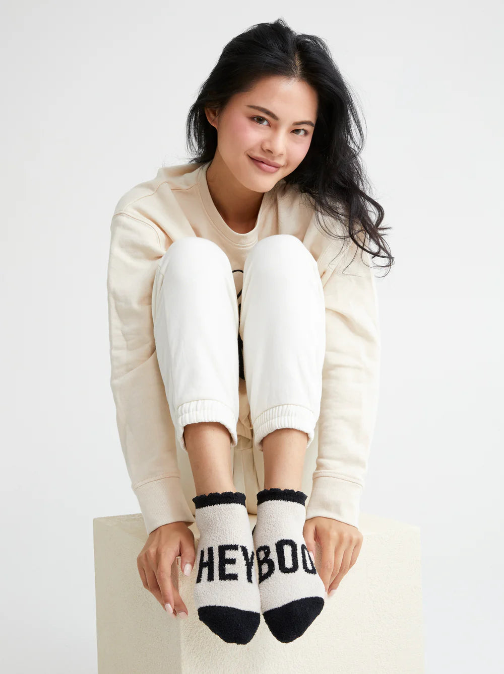"Hey Boo" Home Socks