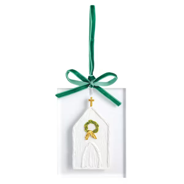 Church Painted Acrylic Ornamen
