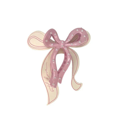 Valentine's Bow Claw Clip