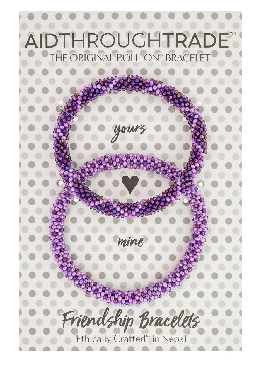 Friendship Roll-On Bracelet - Amethyst