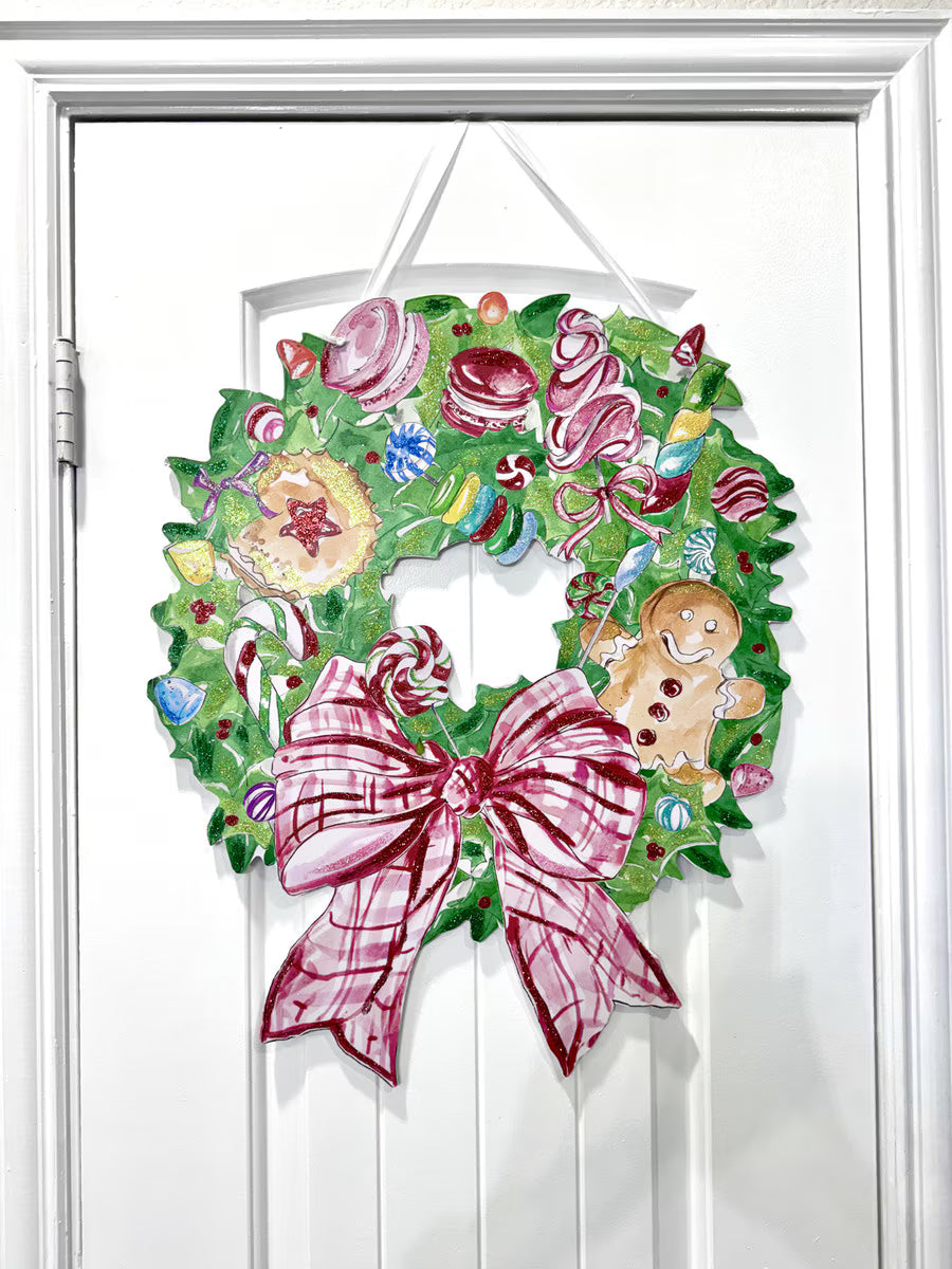 Sweet Seasons Gingerbread Wreath PVC Door Hanger