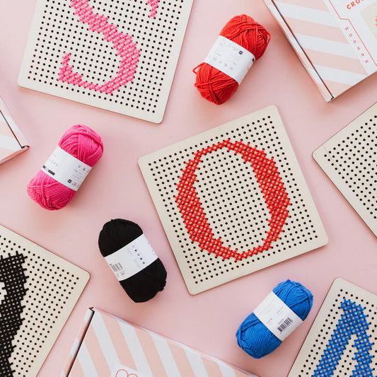 Wooden Pegboard Cross-Stitch Kit