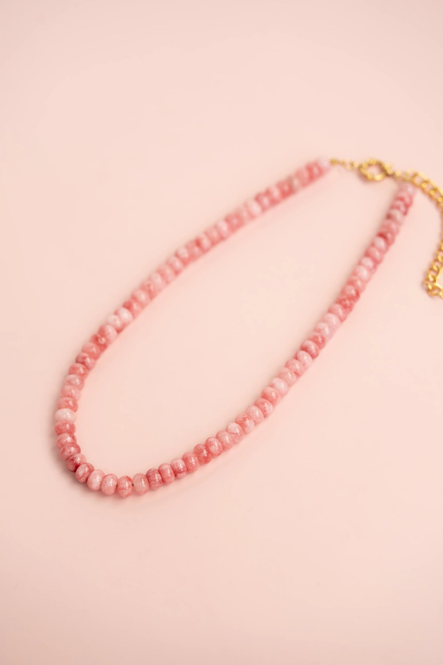 Gemstone Necklace - Pink Marble