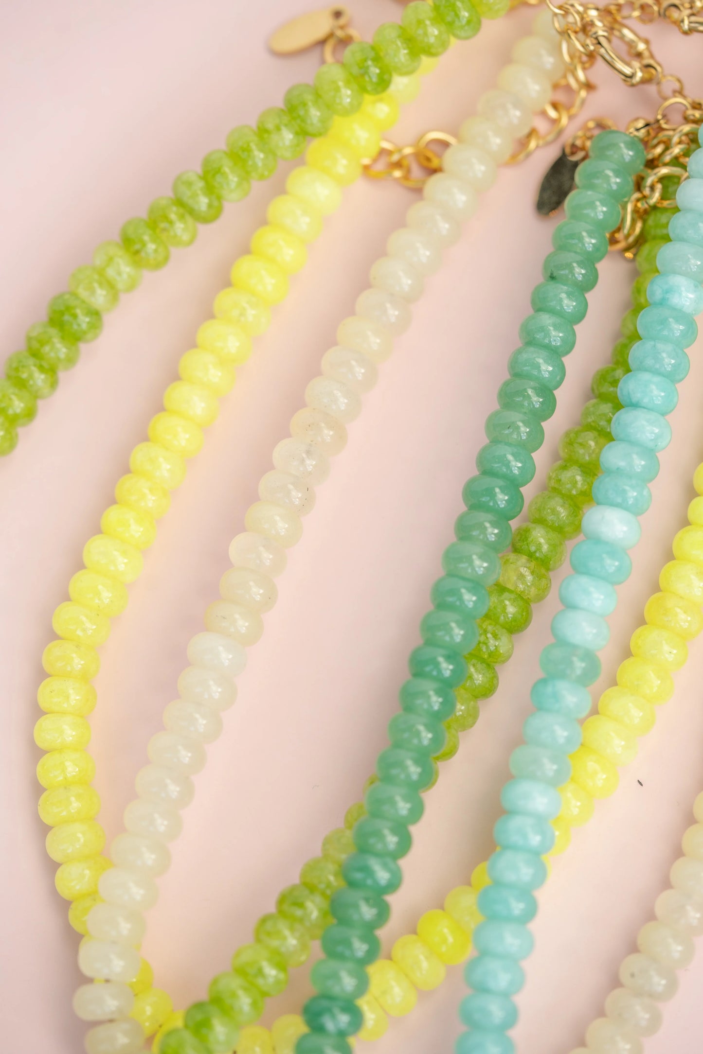 Gemstone Necklace - Cream
