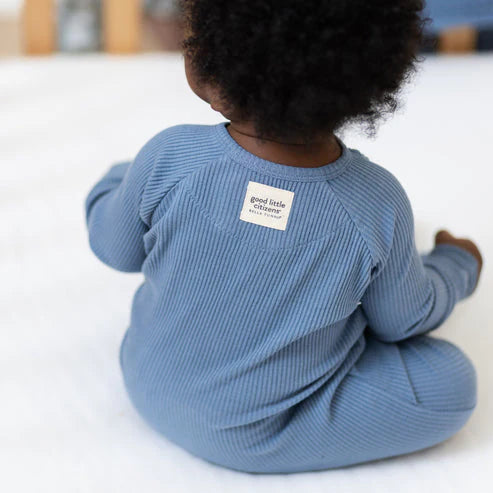 Good Little Citizens Baby Zip Fit & Beanie - Blue Fog