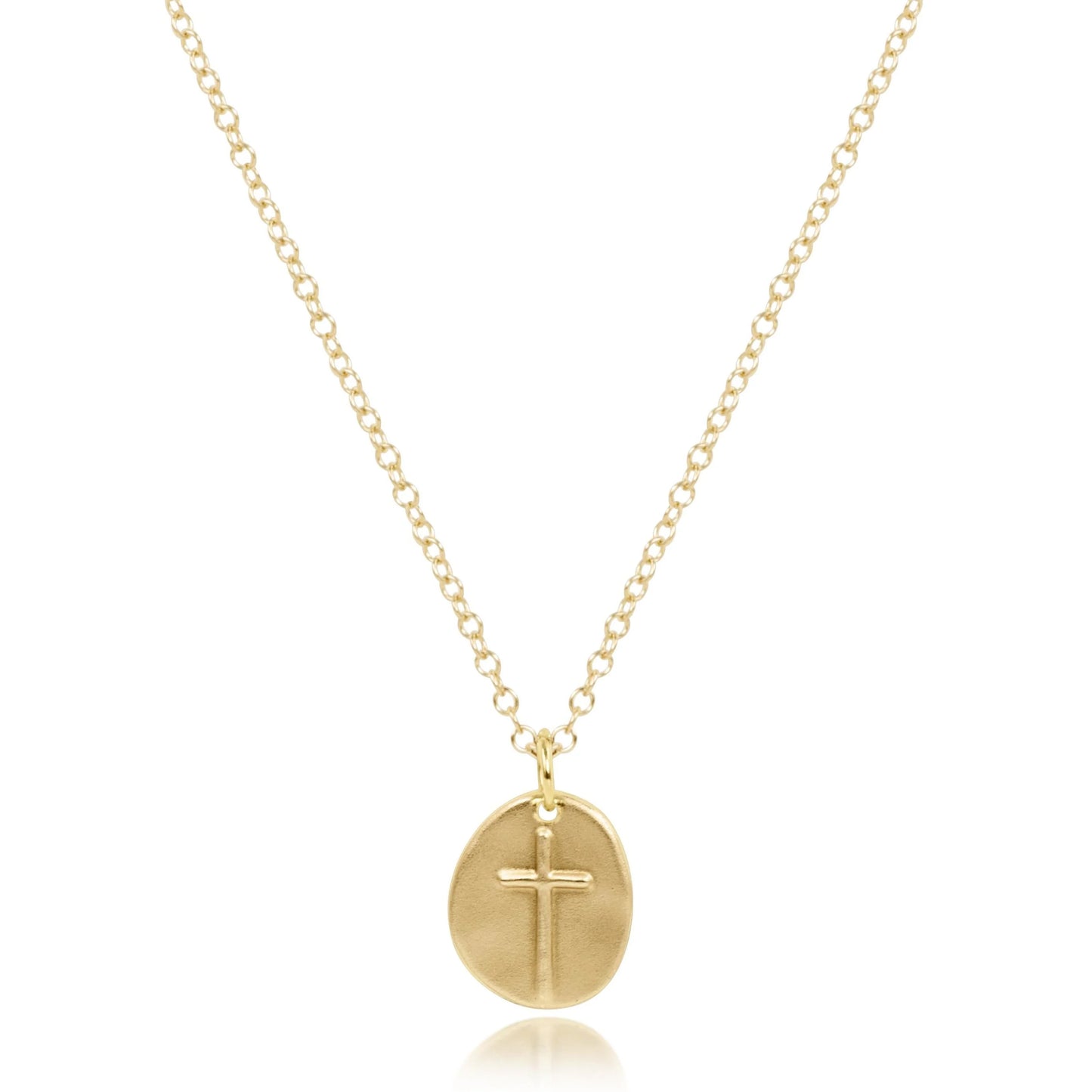 16" Necklace Gold - Inspire Small Gold Disc