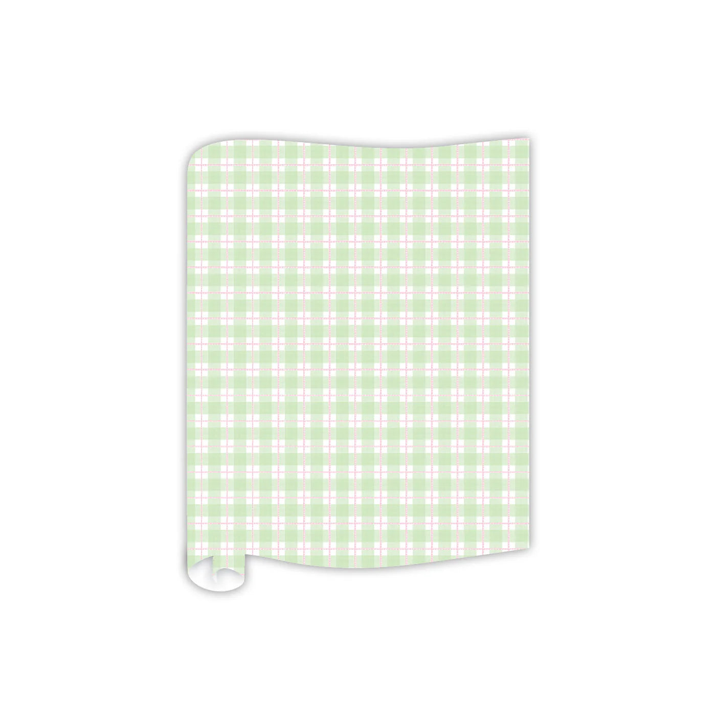 Table Runner - Green Plaid with Pink Accents