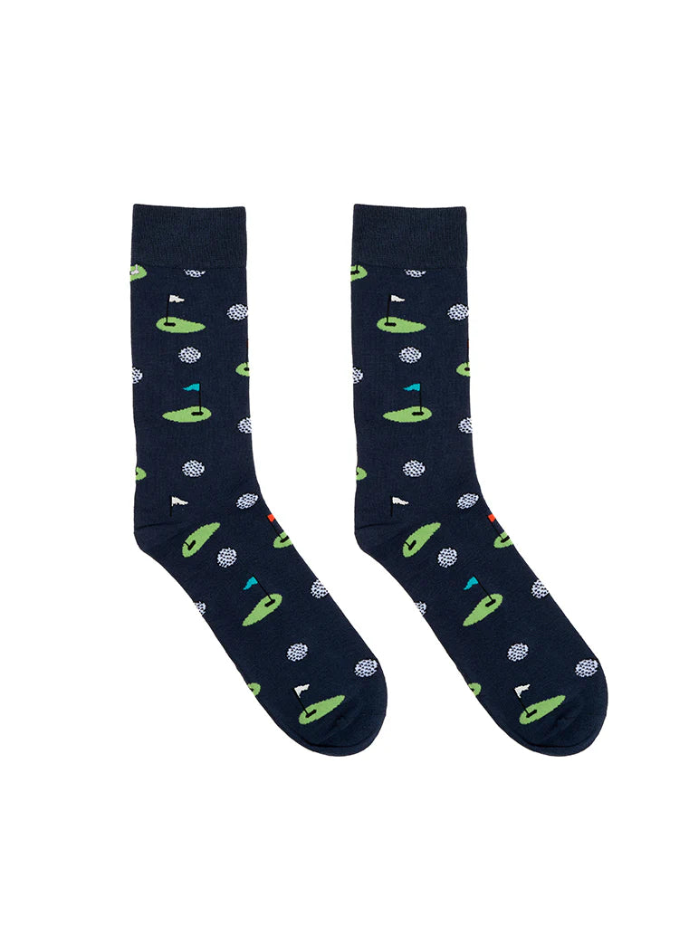 Men's Bamboo Crew Socks - Golfing