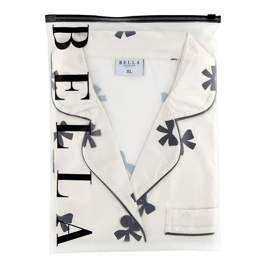 PJ Pants Set - Ivory with Black Bows - XL
