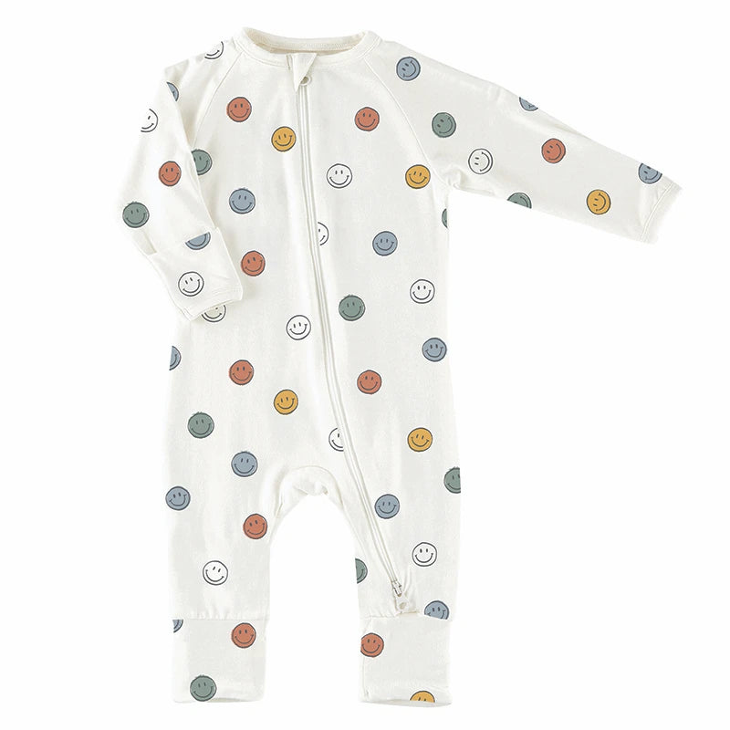 Cozy Romper - Smiley Faces
