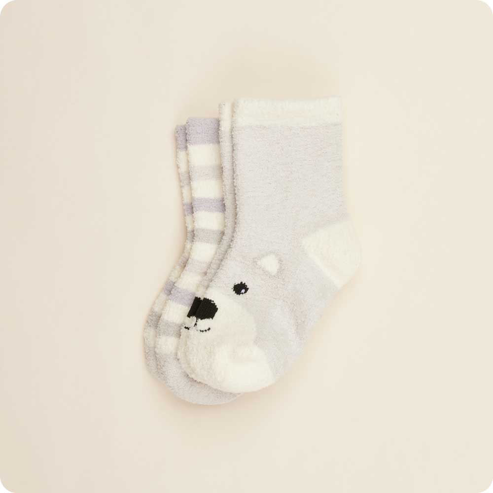 Marshmallow Bear Plush Non-Slip Crew Socks
