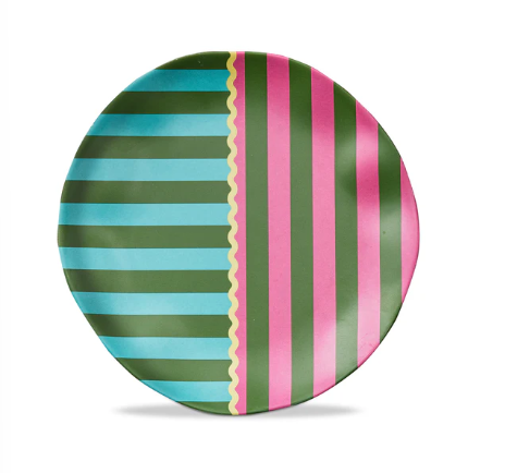 Cabana Stripe Melamine Appetizer Plate