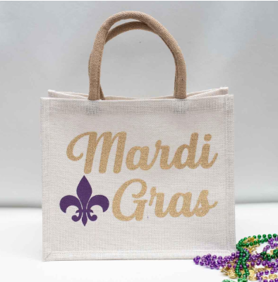 Mardi Gras Script Gift Tote - Standard