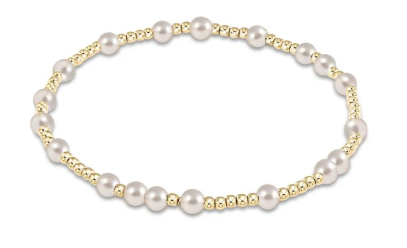 Hope Unwritten 4mm Bead Bracelet - Pearl