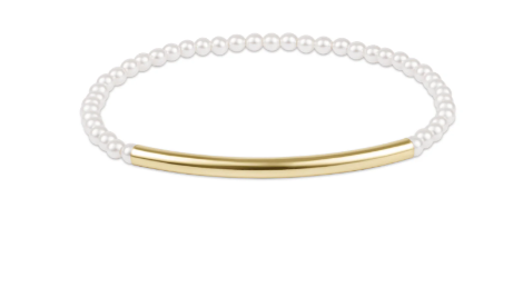 Bliss Bar Smooth Pearl 3mm Bracelet