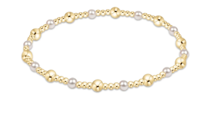 Sincerity Gold & Pearl 4mm Bracelet