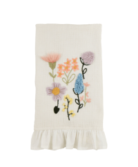Flower Collage Waffle Weave Towel