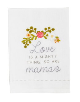 Love is Mom Embroidered Towel
