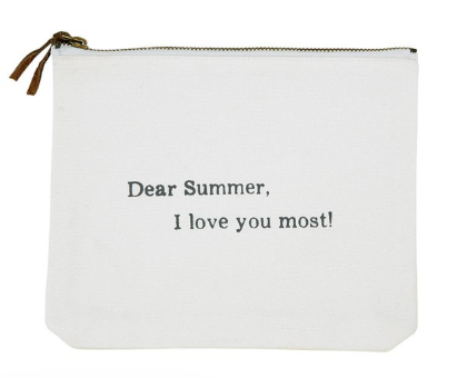 Face to Face Canvas Zip Pouch - Dear Summer