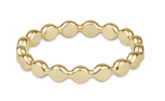 Classic Gold 2.5mm Beaded Disc Ring