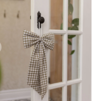 Green Small Gingham Fabric Bows