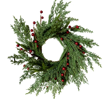 Red Plum Berry Wreath - 14"
