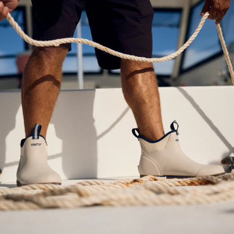 Men's Ankle Deck Boots - Ivory Navy