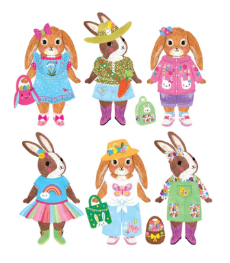 Garden Bunnies Magnetic Dress-Up