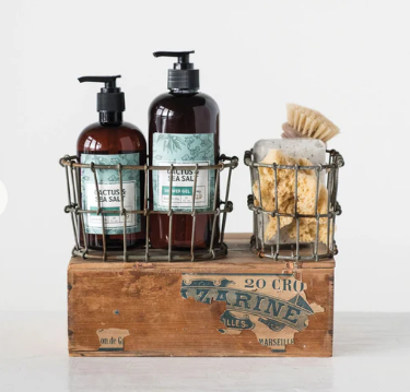 Wire Basket Bottle Holder