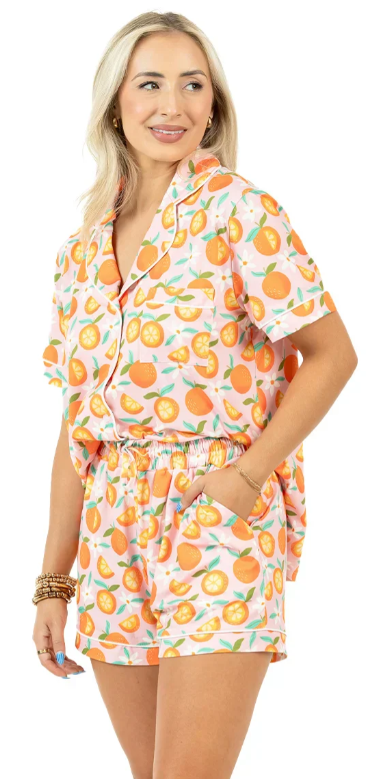 Sweet Orange Matching Pajama Set