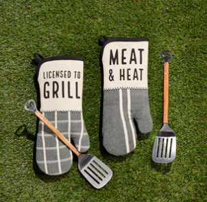 Meat and Heat Grilling Mitt Set