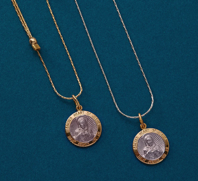 Jesus Chain Slider Necklace - Gold
