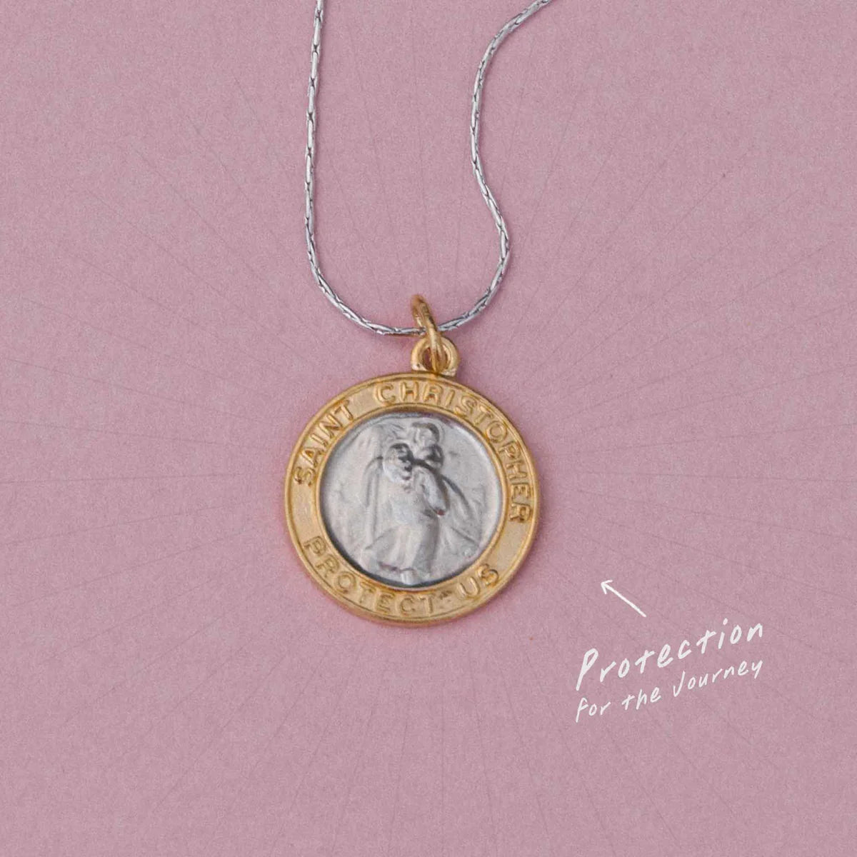 Saint Christopher Protection Chain Slider Necklace