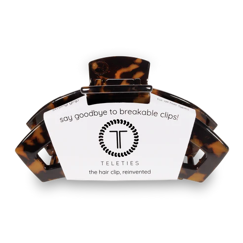 Open Large Hair Clip - Blonde Tortoise
