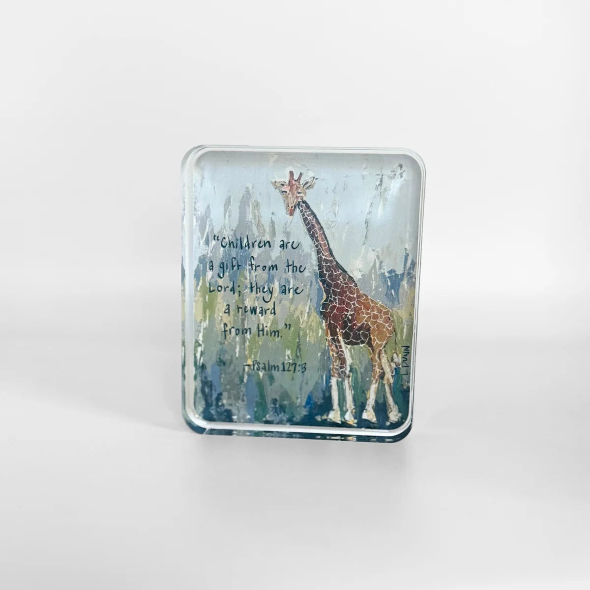 Acrylic Scripture Block - Psalm 127:3