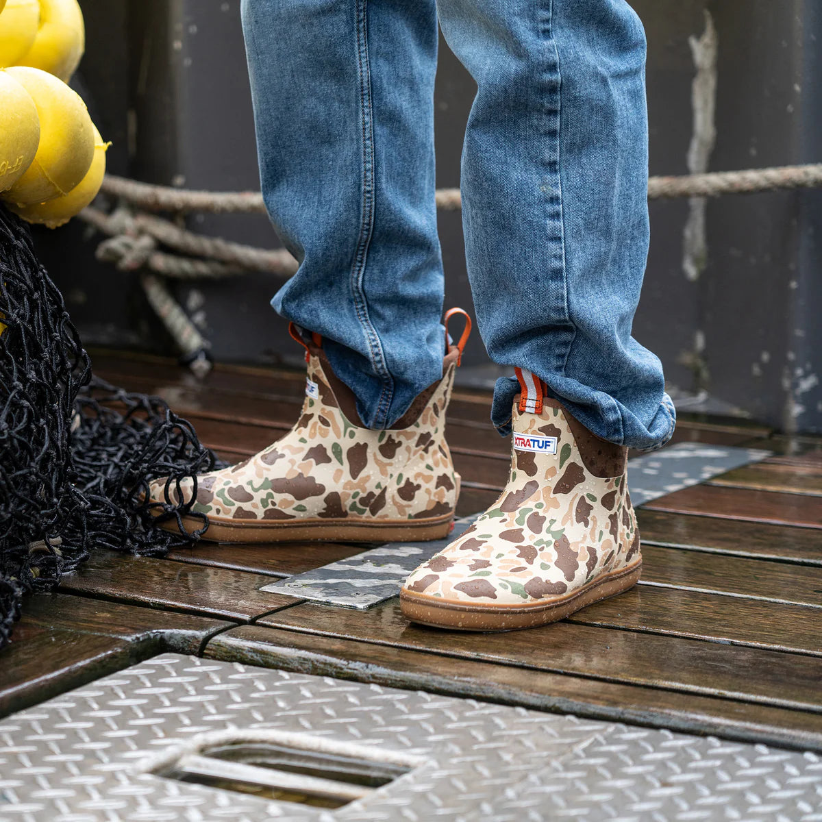 Men's Ankle Deck Boots - Duck Camo