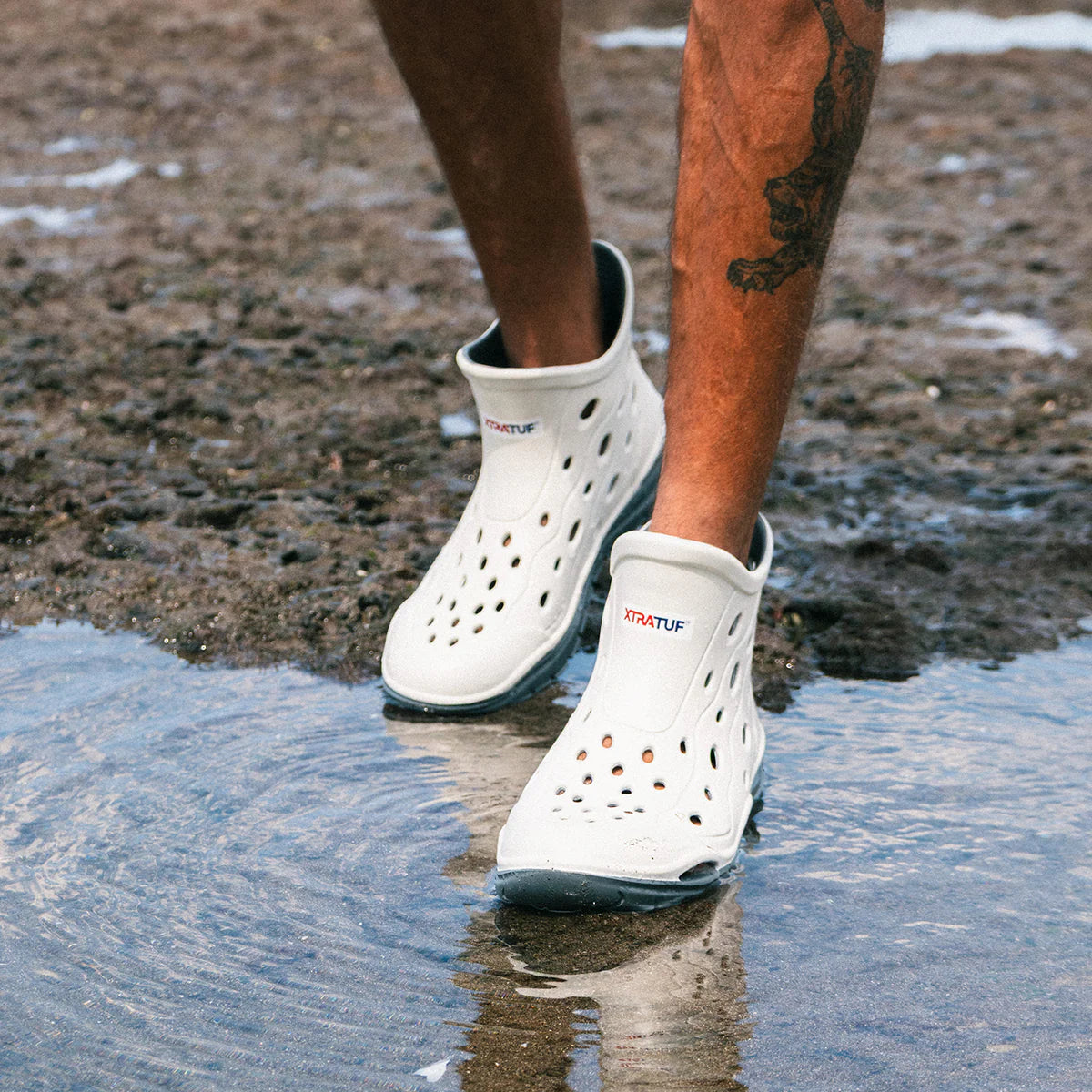 Men's Ankle Deck Hightide - Bone / Deep Storm