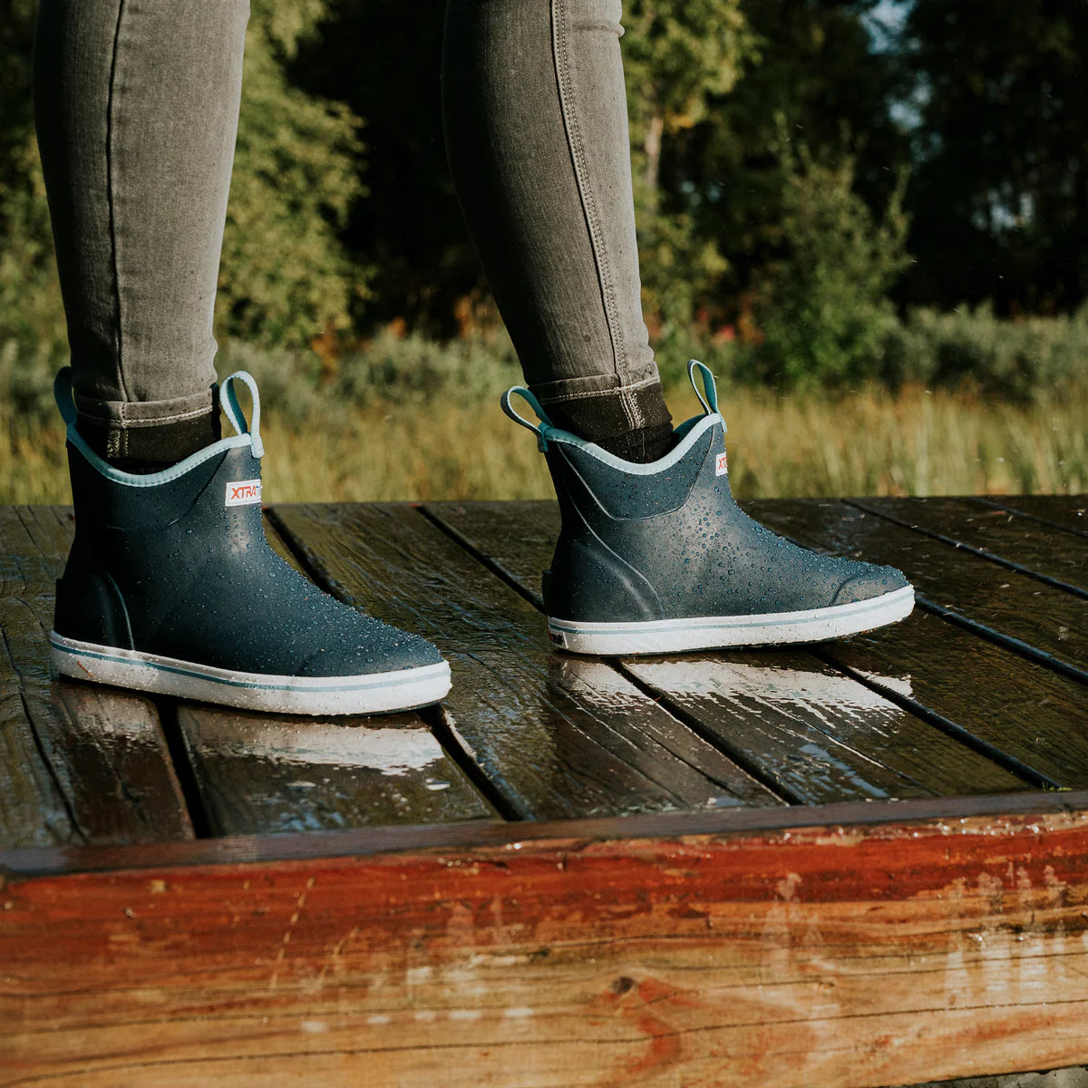 Women's Ankle Deck Boots - Navy