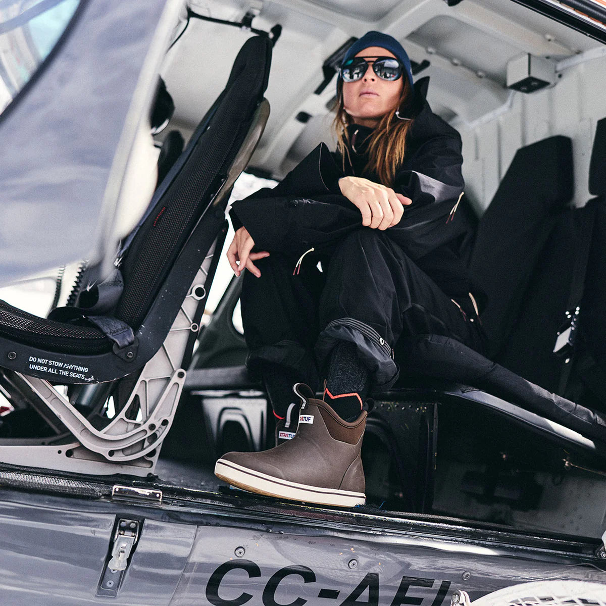 Women's Ankle Deck Boots - Brown
