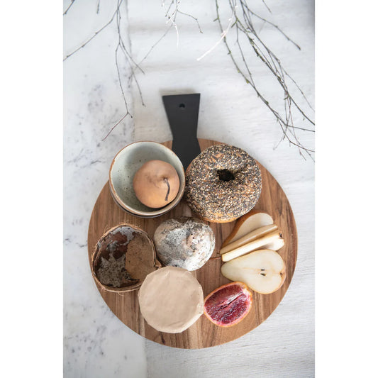 Acacia Wood Cheese Serving Board with Handle