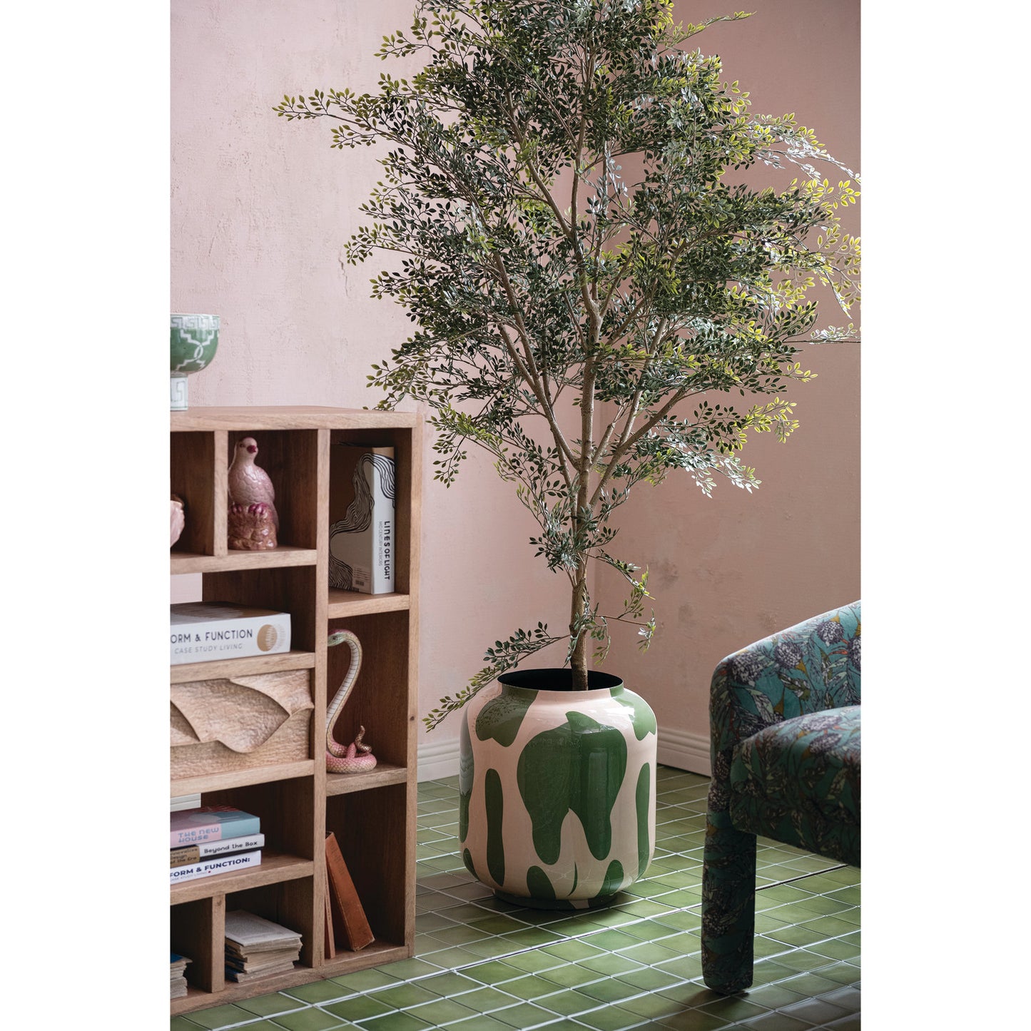 Enameled Metal Vase