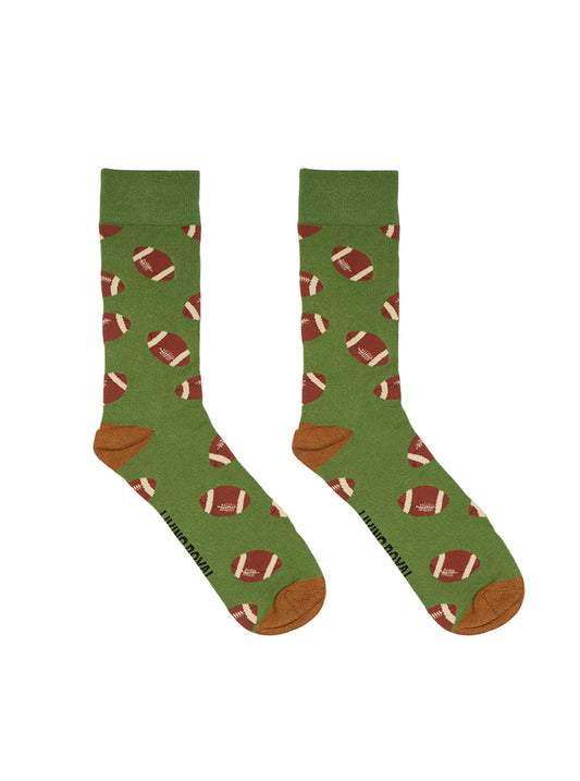 Men's Bamboo Crew Socks - Football