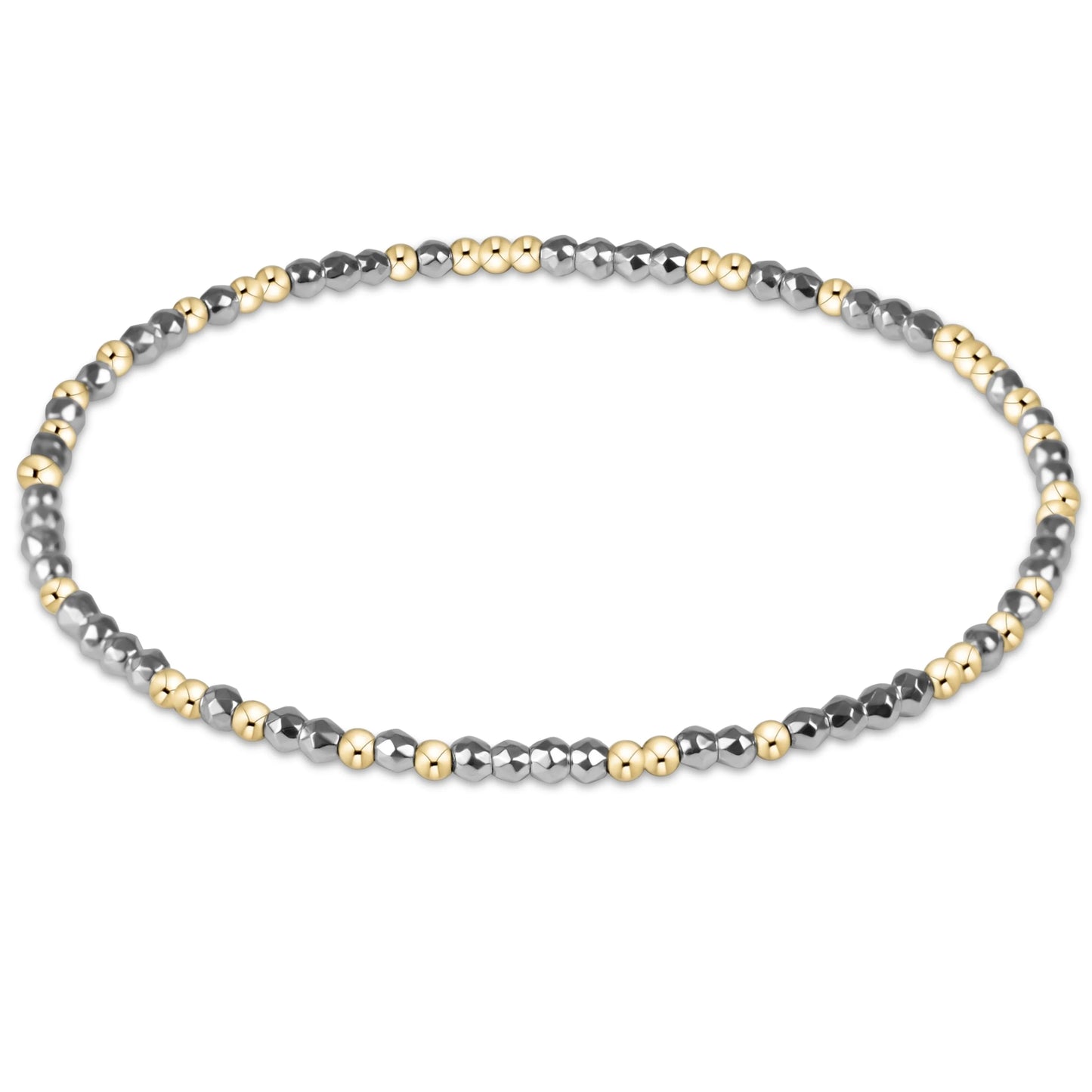 Hope Unwritten Bight Silver Hematite 2mm Bead Bracelet