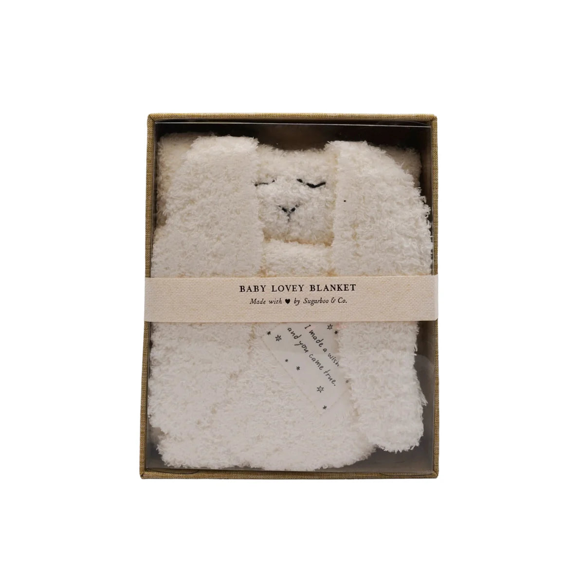 Baby Lovey Blanket - "I Made a Wish and You Came True" Bunny