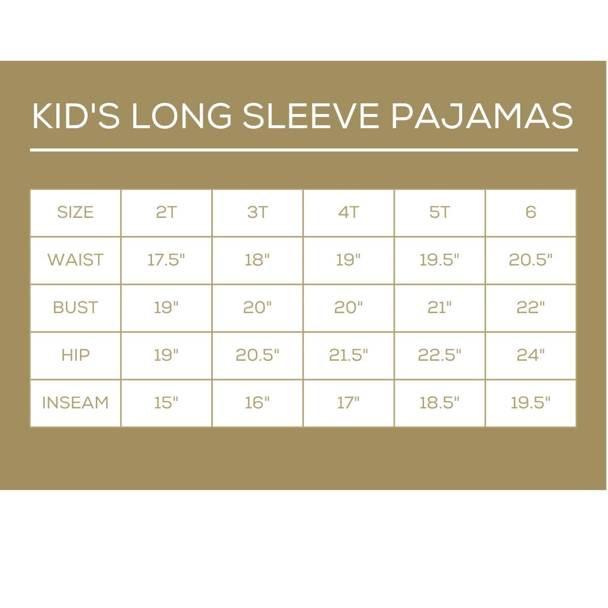 Kid's Mardi Gras Long Sleeve Pajama Set