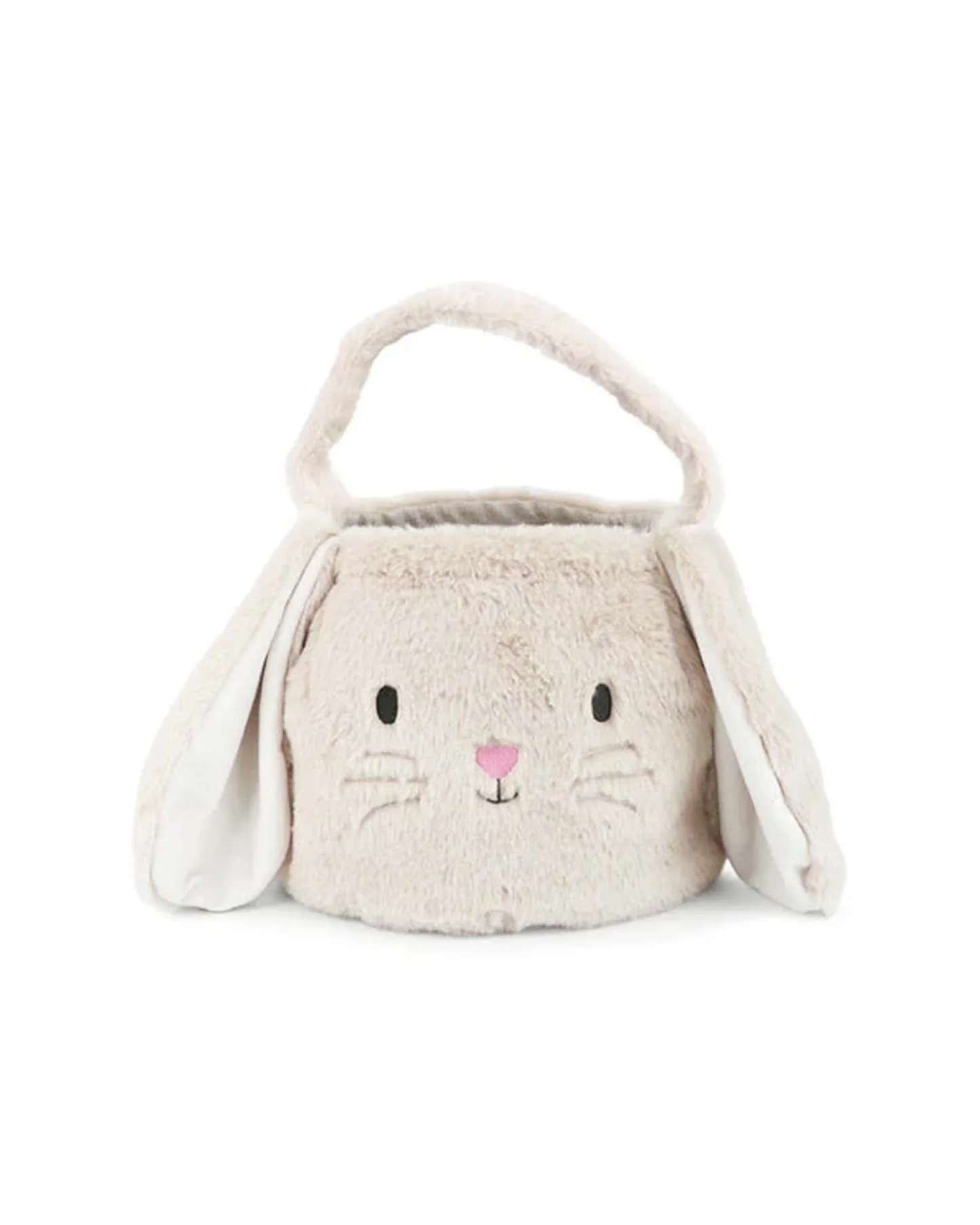 Fluffy Bunny Basket - Tan