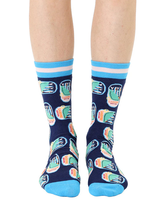 Women's Bamboo Crew Socks - Sardines